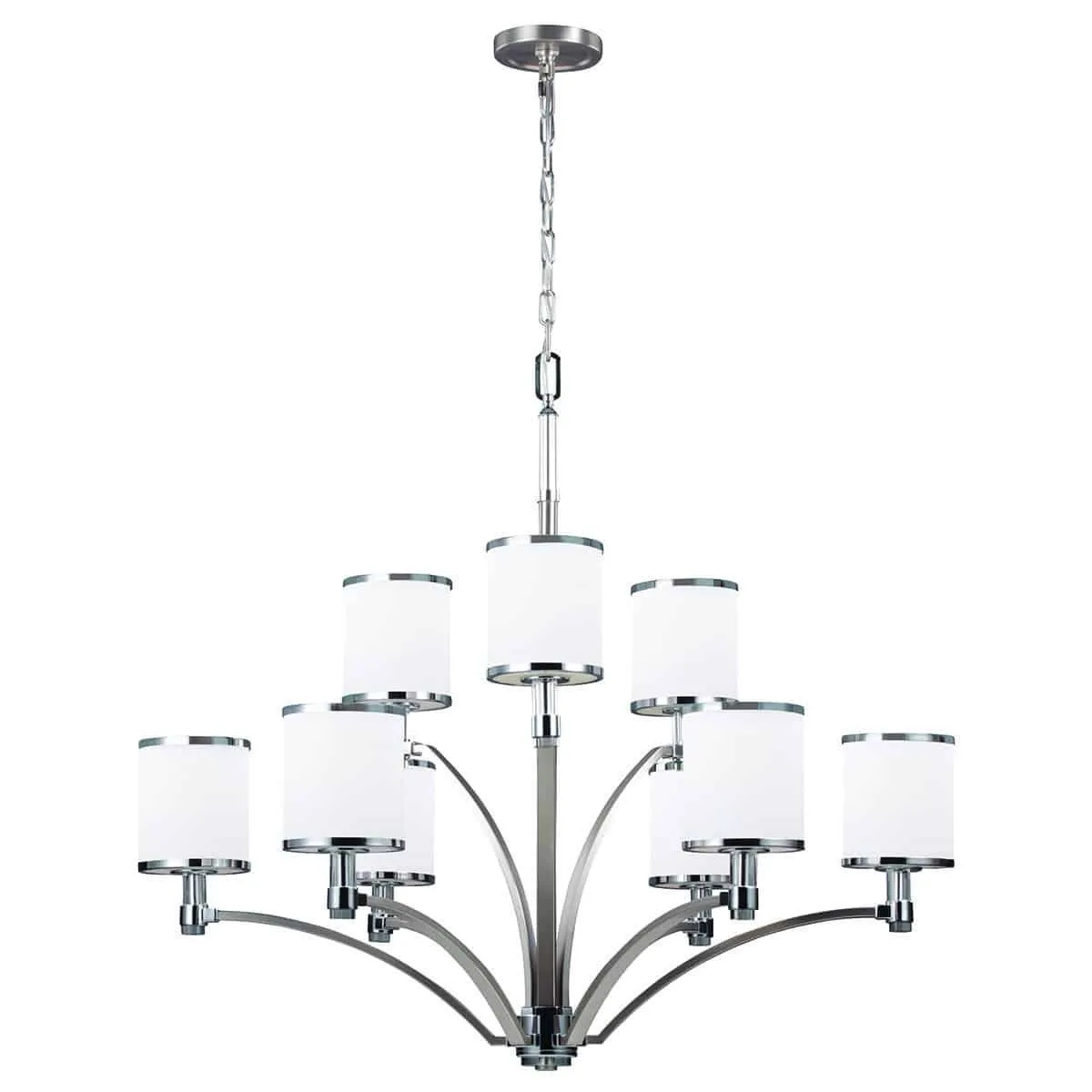 Lampa wisząca 9-punktowa szklana srebrna FE/PROSPECTPK9 z serii PROSPECT - Elstead Lighting