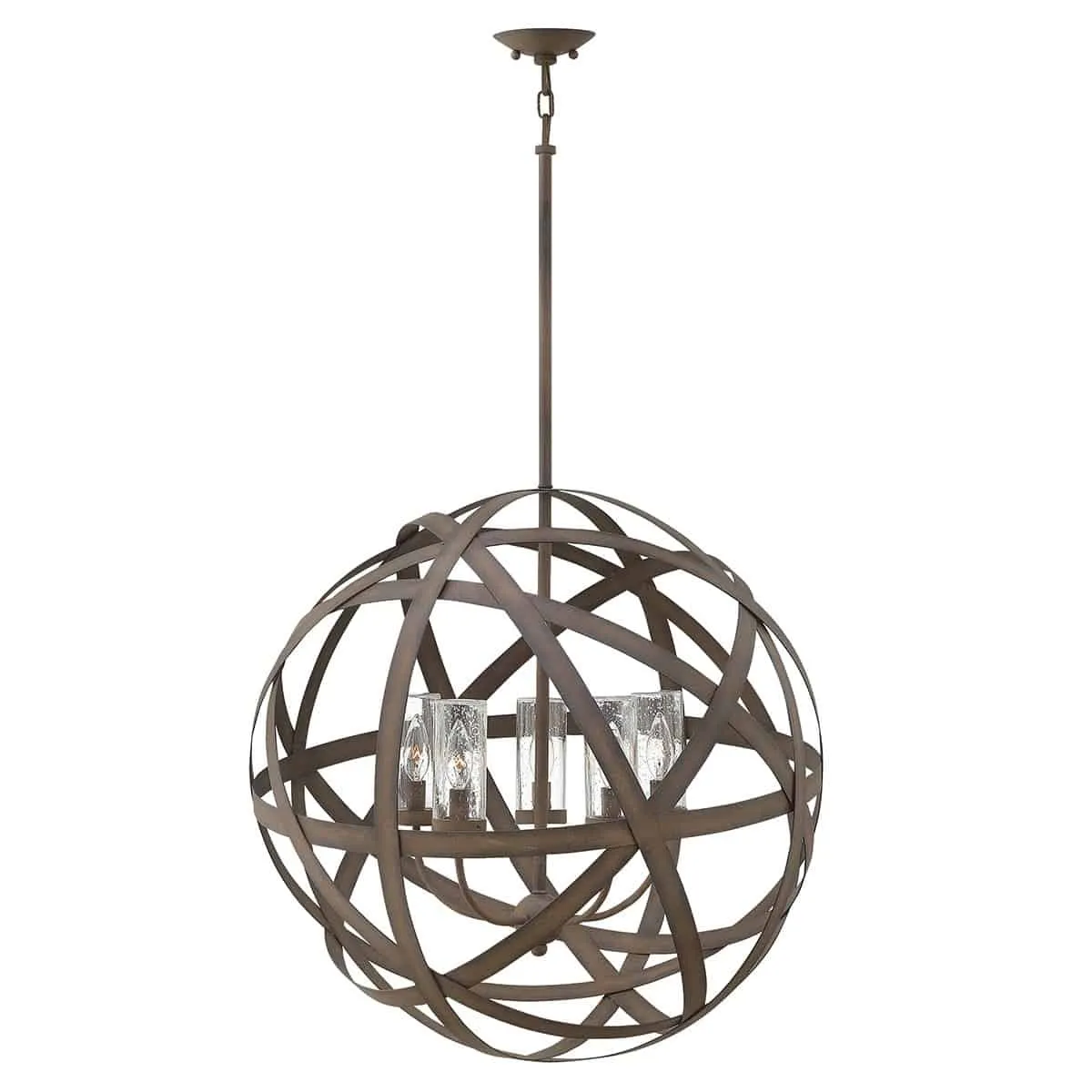 Lampa wisząca metalowa brązowa kula 5-punktowa HK/CARSON/5P z serii CARSON - Elstead Lighting