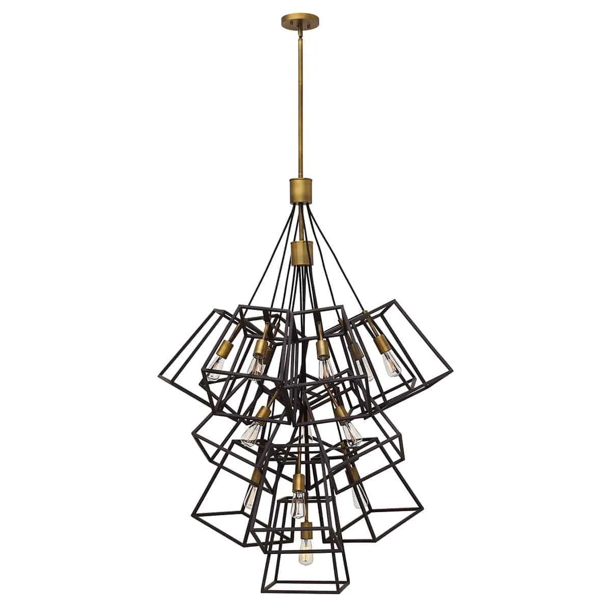 Lampa wisząca metalowa brązowo-mosiężna 13-punktowa HK/FULTON/13P z serii FULTON - Elstead Lighting