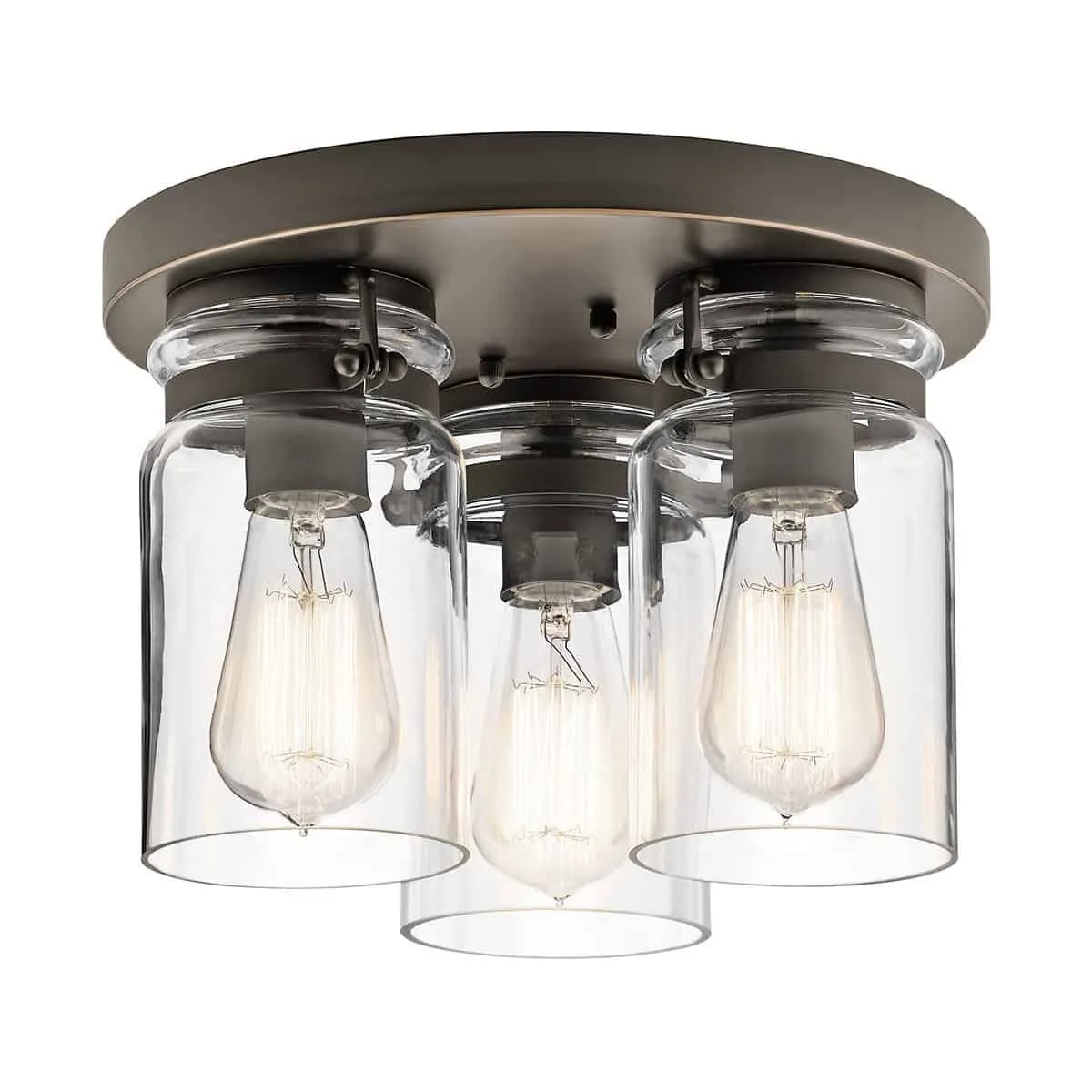 Plafon loft brązowy szklany 3-punktowy KL/BRINLEY/F OZ z serii BRINLEY - Elstead Lighting