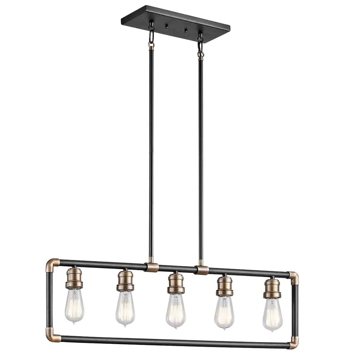 Lampa wisząca metalowa czarno-mosiężna 5-punktowa KL/IMAHN/ISLE z serii IMAHN ISLE - Elstead Lighting