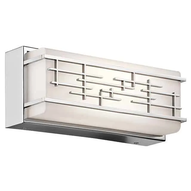 Kinkiet łazienkowy LED chromowany szklany 31cm KL/ZOLON/S BATH z serii ZOLON - Elstead Lighting