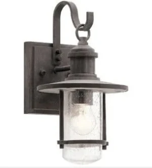 Kinkiet zewnętrzny metalowy czarny ze szkłem KL/RIVERWOOD2/S z serii RIVERWOOD - Elstead Lighting