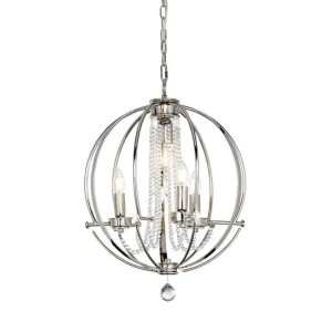 Żyrandol sferyczny niklowany 3-punktowy CASSIE4 z serii Cassie - Elstead Lighting