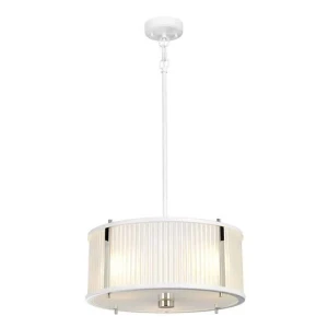 Lampa wisząca biała szklana 3-punktowa DL-CORONA-3P-WPN z serii CORONA - Elstead Lighting