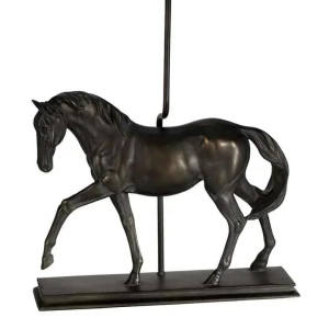 Lampa stołowa brązowa z figurą konia DL-DORADO-BASE z serii Dorado - Elstead Lighting