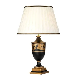 Lampa stołowa drewniana czarno-złota DL-NARBONNE-TL z serii NARBONNE - Elstead Lighting