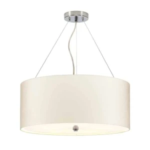Lampa wisząca mosiężna z abażurem ecru 66cm DL-PEARCE26-5LT-IV-AB z serii PEARCE - Elstead Lighting