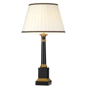 Lampa stołowa drewniana czarno-złota z abażurem DL-PERONNE-TL z serii Peronne - Elstead Lighting