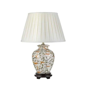 Lampa stołowa ceramiczna wzorzysta z abażurem DL-SOLING-TL z serii SOLING - Elstead Lighting
