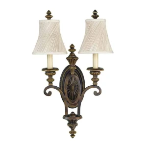 Kinkiet metalowy brązowy 2-punktowy FE-DRAWING-ROOM2 z serii Drawing Room - Elstead Lighting