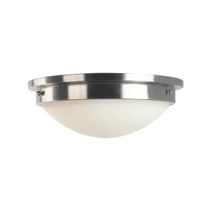 Plafon metalowy srebrny ze szklanym kloszem FE-GRAVITY-F-PN z serii GRAVITY - Elstead Lighting