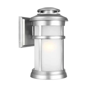 Kinkiet zewnętrzny stalowy szczotkowany ze szkłem FE-NEWPORT-M-PBS z serii NEWPORT - Elstead Lighting