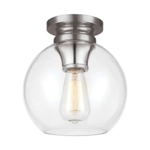 Plafon szklany kulisty niklowany 1-punktowy FE-TABBY-F-PN z serii TABBY - Elstead Lighting