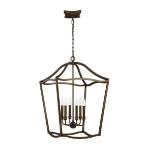 Lampa wisząca metalowa mosiężna 6-punktowa FE-YARMOUTH-6P z serii YARMOUTH - Elstead Lighting