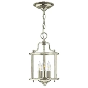 Lampa wisząca metalowa niklowana 3-punktowa HK-GENTRY-P-S-PN z serii GENTRY - Elstead Lighting