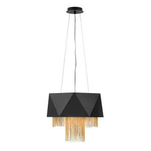 Lampa wisząca metalowa czarno-złota 6-punktowa HK-ZUMA6-SBG z serii ZUMA - Elstead Lighting
