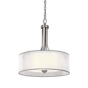 Lampa wisząca metalowa z białym abażurem 4-punktowa KL-LACEY-P-L-AP z serii LACEY - Elstead Lighting