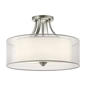 Półplafon metalowy z białym abażurem 4-punktowy KL-LACEY-SFM-AP z serii Lacey - Elstead Lighting
