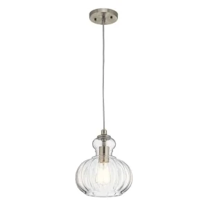 Lampa wisząca szklana niklowana 1-punktowa KL-RIVIERA-P-A z serii RIVIERA - Elstead Lighting
