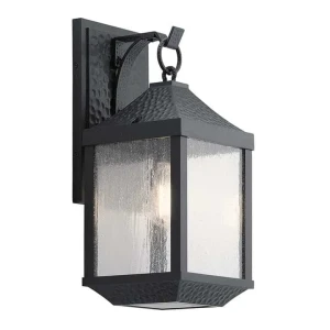 Kinkiet zewnętrzny czarny metalowy ze szkłem KL-SPRINGFIELD-M z serii Springfield - Elstead Lighting