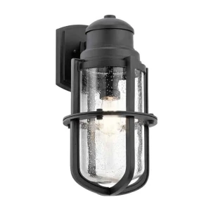 Kinkiet zewnętrzny czarny metalowy ze szkłem KL-SURI-L z serii Suri - Elstead Lighting
