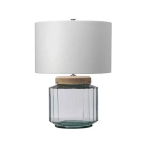 Lampa stołowa szklana z drewnianą podstawą LUGA-TL-NATURAL z serii Luga - Elstead Lighting