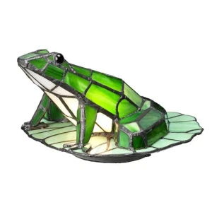 Lampka stołowa witrażowa żaba zielona QZ-FROG-TL - Elstead Lighting