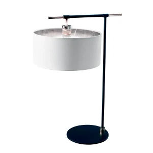 Lampa stołowa metalowa czarna z białym abażurem BALANCE-TL-BKPN z serii BALANCE - Elstead Lighting