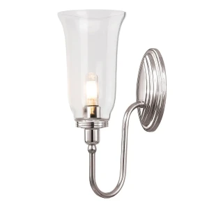 Kinkiet szklany niklowany 1-punktowy BATH-BLAKE2-PN z serii Blake - Elstead Lighting