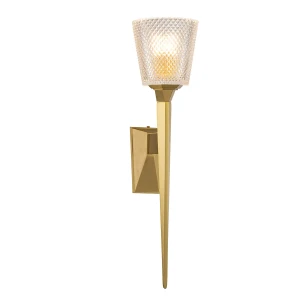 Kinkiet metalowy mosiądz ze szklanym kloszem BATH-VERITY-BB z serii Verity - Elstead Lighting