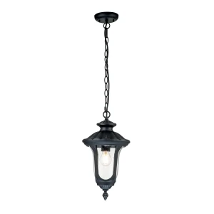 Lampa wisząca latarnia czarna metalowa IP44 CC8-S-BK z serii CHICAGO - Elstead Lighting