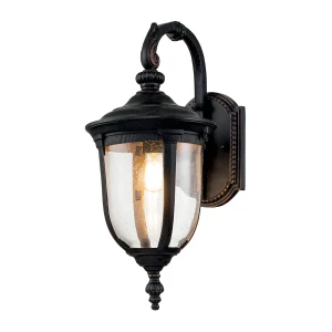 Kinkiet zewnętrzny latarnia czarny metalowy CL2-M z serii Cleveland - Elstead Lighting