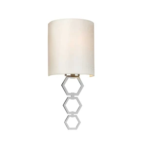 Kinkiet chromowany z białym abażurem CLARK-SMALL-PC z serii CLARK - Elstead Lighting