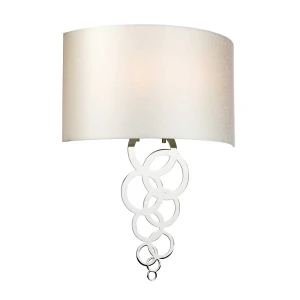 Kinkiet chromowany z abażurem z jedwabiu CURTIS-LARGE-PC z serii CURTIS - Elstead Lighting
