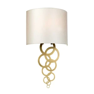 Kinkiet metalowy mosiężny z abażurem CURTIS-MEDIUM-AB z serii CURTIS - Elstead Lighting