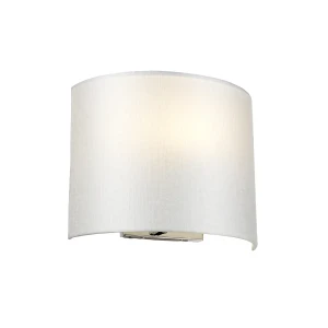 Kinkiet ścienny chromowany z białym abażurem DL-COOPER-M-IV-PC z serii COOPER - Elstead Lighting