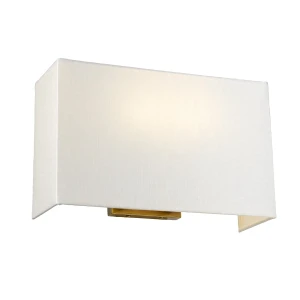 Kinkiet prostokątny mosiężny z abażurem DL-RILEY-L-IV-AB z serii RILEY - Elstead Lighting
