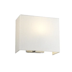 Kinkiet chromowany z abażurem z jedwabiu DL-RILEY-M-IV-PC z serii RILEY - Elstead Lighting