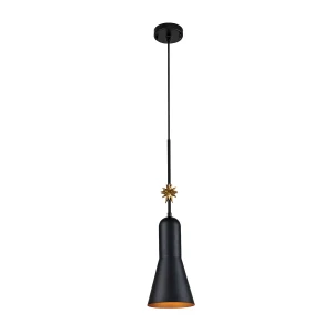 Lampa wisząca metalowa czarna ze złotym detalem ETOILE-P-M-MB z serii ETOILE - Elstead Lighting