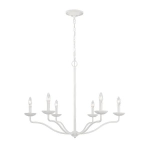 Żyrandol metalowy biały 6-punktowy FE-ANNIE6-PSW z serii ANNIE - Elstead Lighting