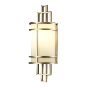 Kinkiet mosiężny ze szkłem opalowym FE-FUSION1-PNBR z serii FUSION - Elstead Lighting