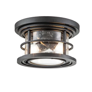 Plafon zewnętrzny czarny metalowy 2-punktowy FE-LIGHTHOUSE-F-BLK z serii Lighthouse - Elstead Lighting