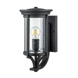 Kinkiet zewnętrzny czarny metalowy z kloszem FE-MERRILL1-S-BLK z serii MERRILL - Elstead Lighting
