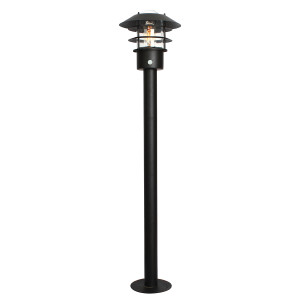 Słupek ogrodowy czarny stalowy 100cm z czujnikiem ruchu HELSINGOR-PIR-BOL-BK z serii HELSINGOR - Elstead Lighting