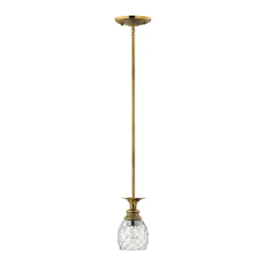 Lampa wisząca mosiężna szklana 1-punktowa HK-PLANTATION-MP-BB z serii PLANTATION - Elstead Lighting