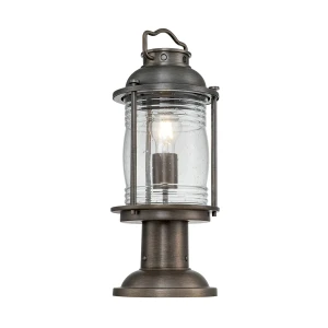 Latarnia cokołowa zewnętrzna metalowa brązowa KL-ASHLANDBAY3-M-BU z serii ASHLAND BAY - Elstead Lighting