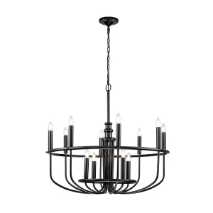 Żyrandol Capitol Hill czarny KL-CAPITOL-HILL12-BLK - Elstead