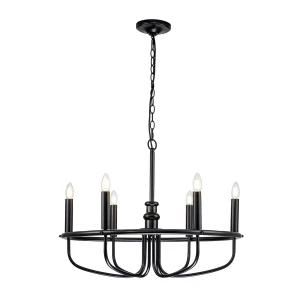 Żyrandol Capitol Hill czarny KL-CAPITOL-HILL6-BLK - Elstead
