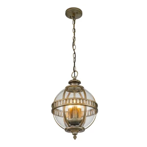 Lampa wisząca latarnia metalowa brązowa 3-punktowa KL-HALLERON-8M-BU z serii HALLERON - Elstead Lighting